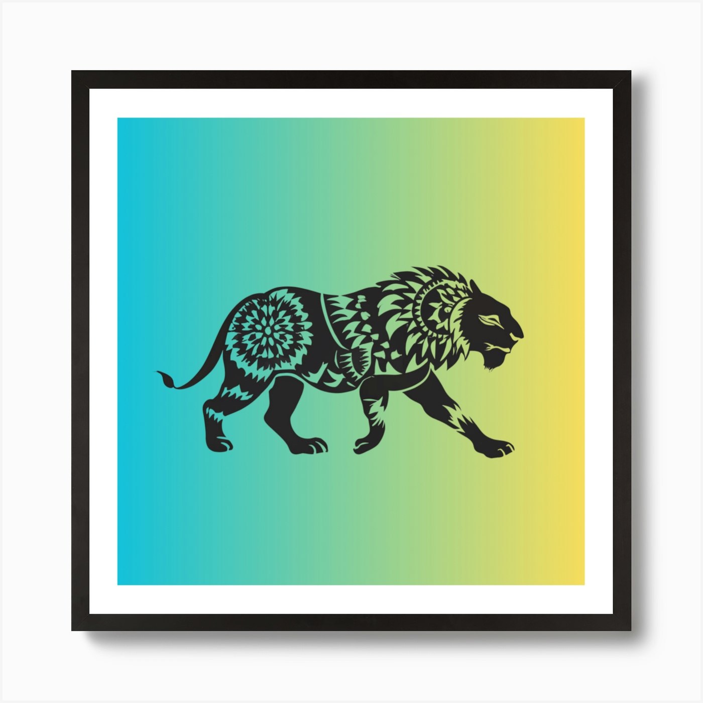 Lion Art 1 Art Print Framed Wall Art Poster Canvas Print Picture