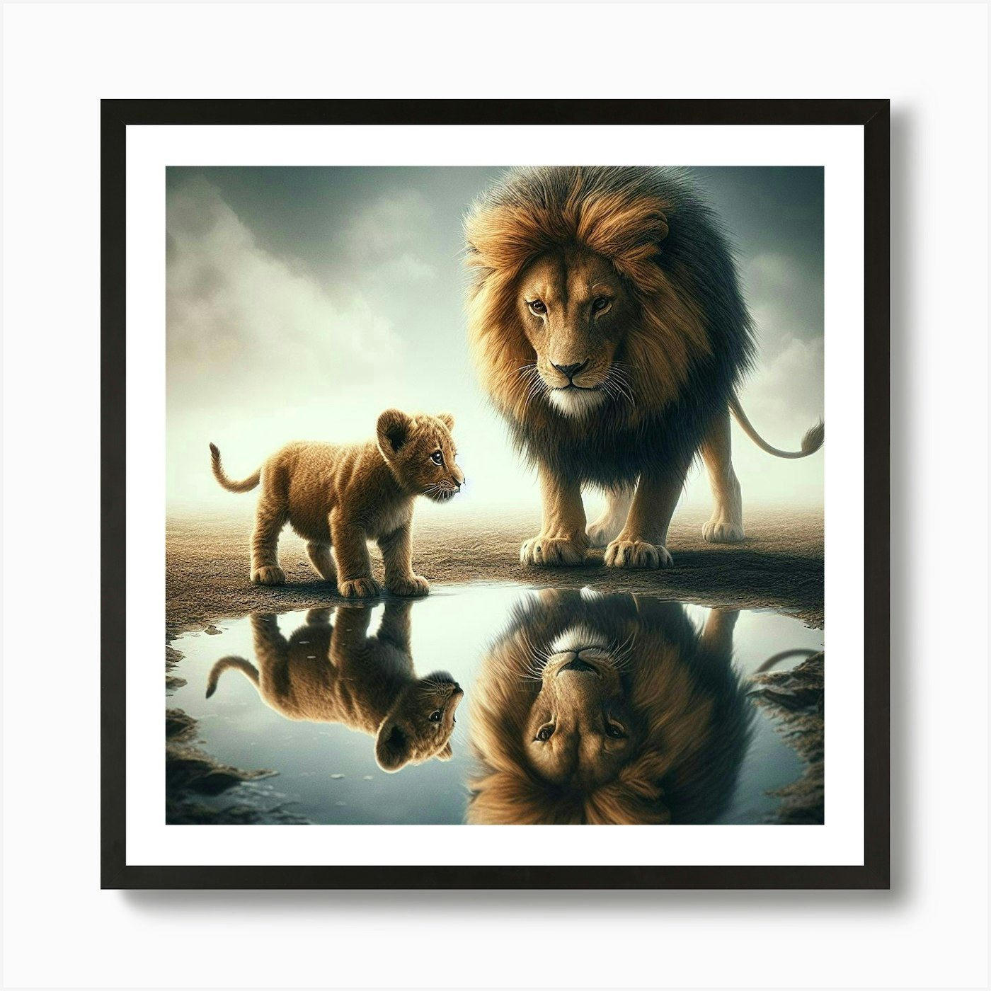Lion King Art Print Framed Wall Art Poster Canvas Print Picture