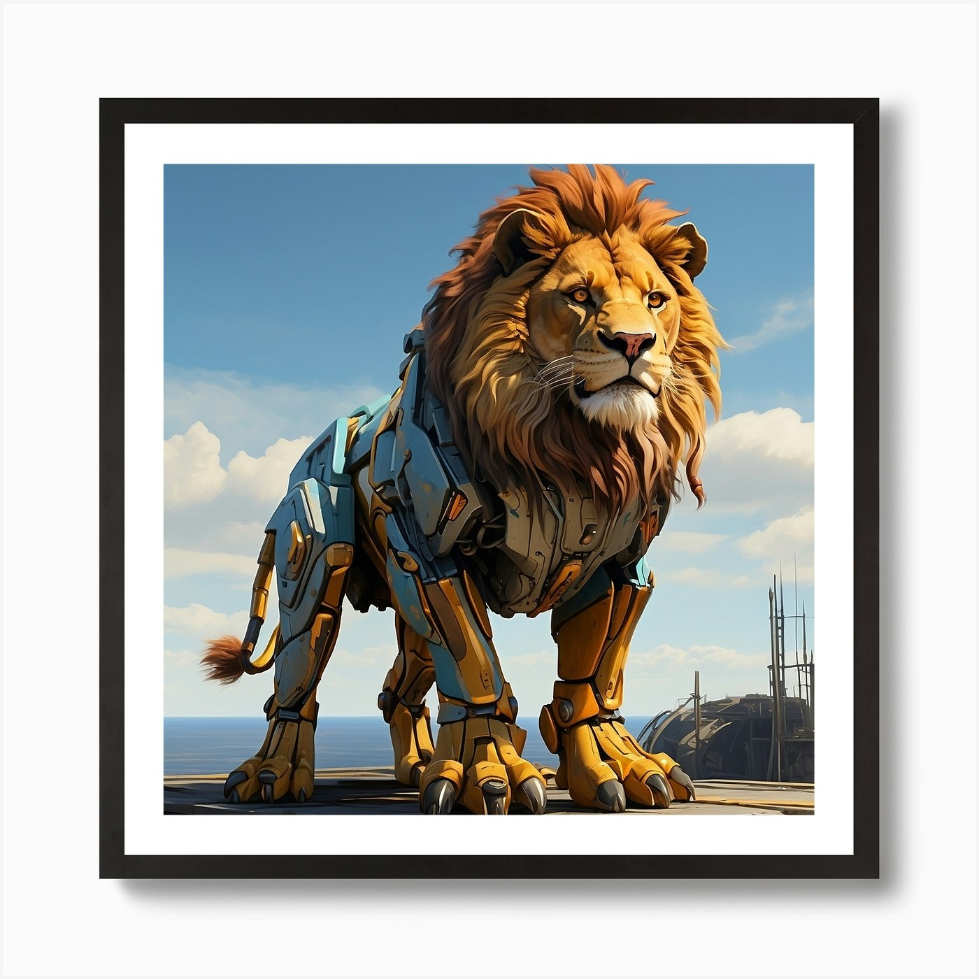 Lion Of The Apocalypse Art Print Framed Wall Art Poster Canvas Print Picture