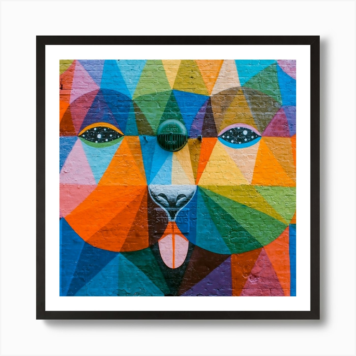 Lion'S Face Art Print Framed Wall Art Poster Canvas Print Picture