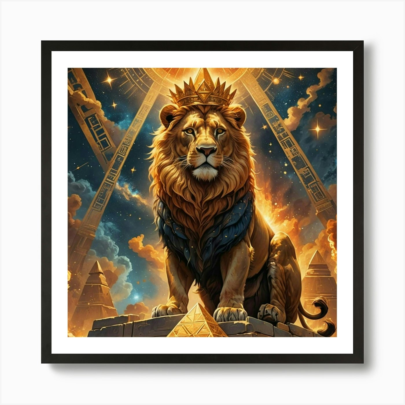 Lion Of Egypt 7 Art Print Framed Wall Art Poster Canvas Print Picture