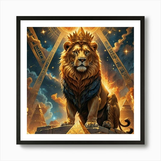 Lion Of Egypt 7 Art Print Framed Wall Art Poster Canvas Print Picture