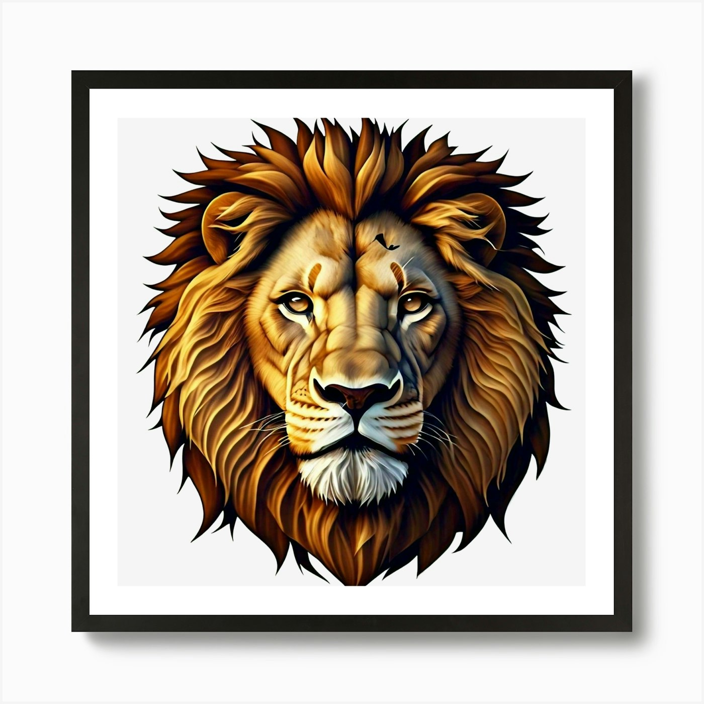 Lion Head Art Print Framed Wall Art Poster Canvas Print Picture