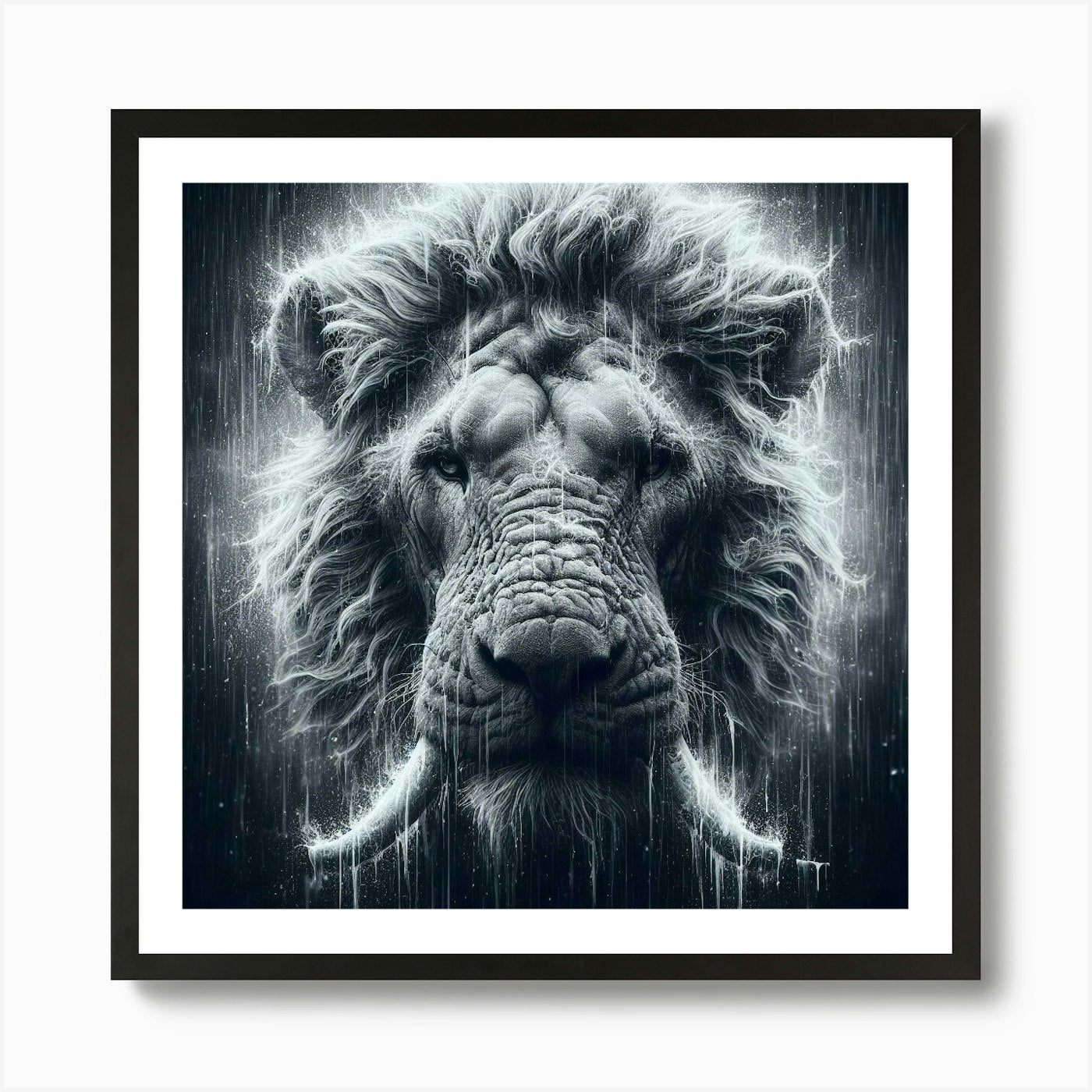 Sabre Lion Art Print Framed Wall Art Poster Canvas Print Picture