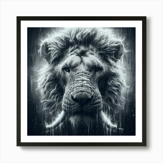 Sabre Lion Art Print Framed Wall Art Poster Canvas Print Picture