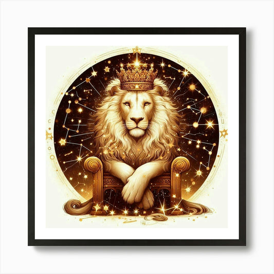 Zodiac Lion 15 Art Print Framed Wall Art Poster Canvas Print Picture