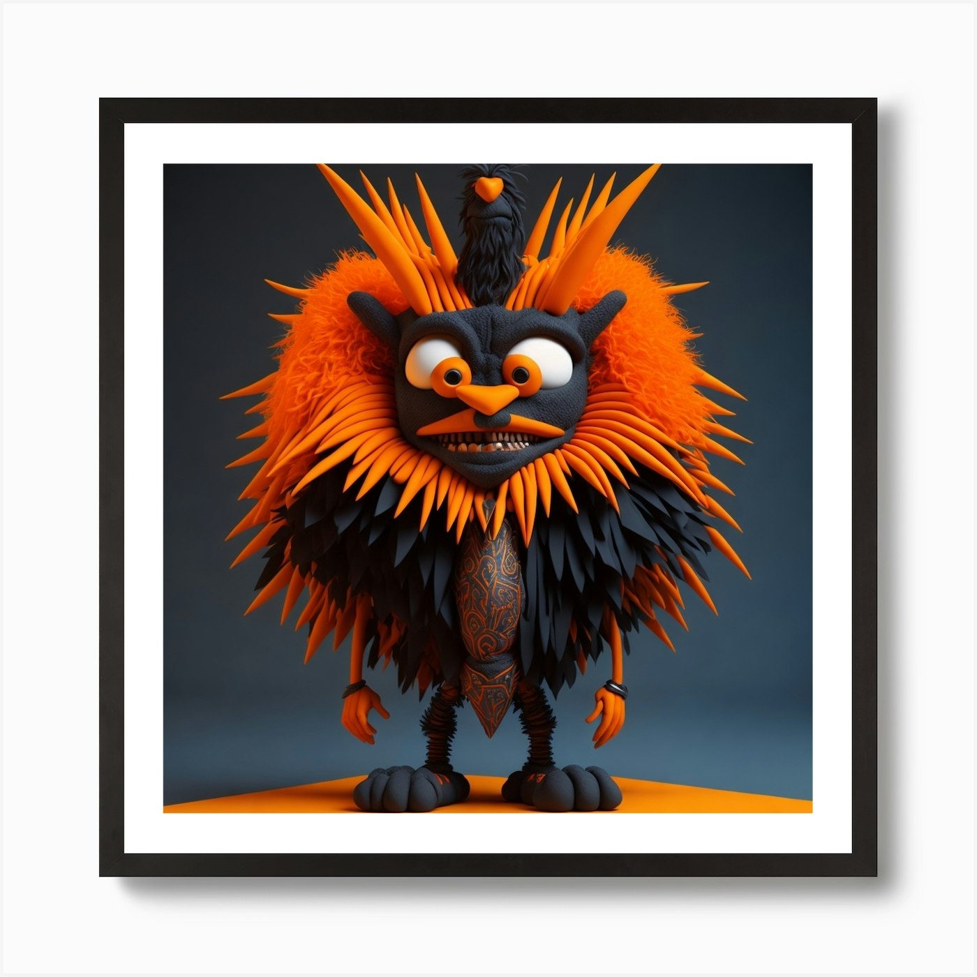 3d Of A 3d Model Of A Lion Art Prin Framed Wall Art Poster Canvas Print Picture