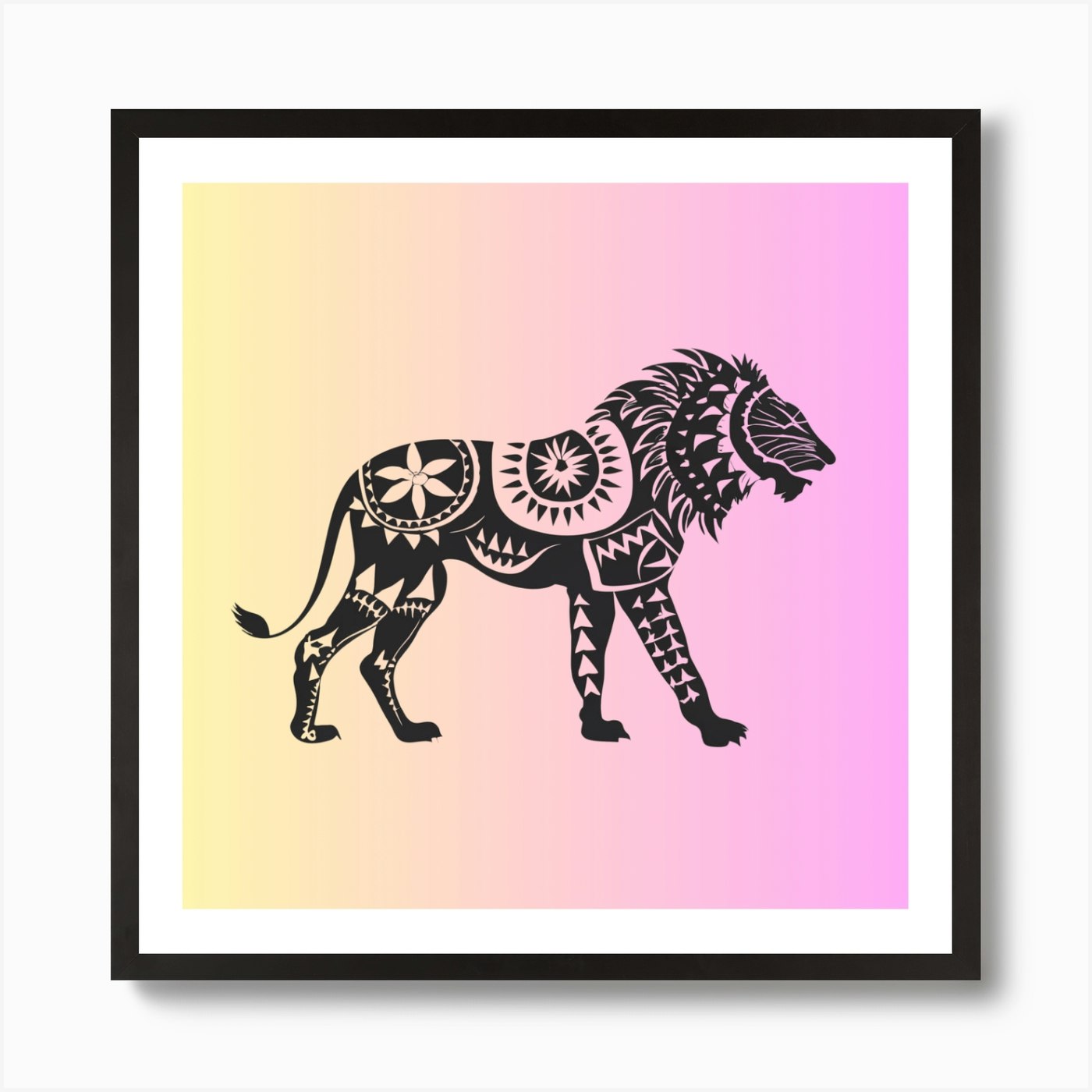 Lion Art 3 Art Print Framed Wall Art Poster Canvas Print Picture