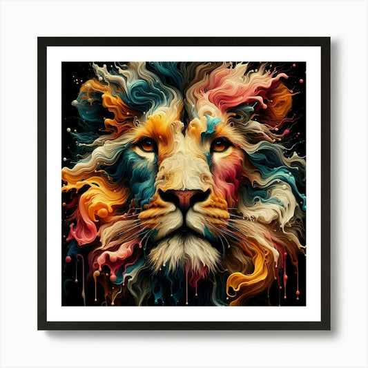 Lion Head Painting Art Print Framed Wall Art Poster Canvas Print Picture