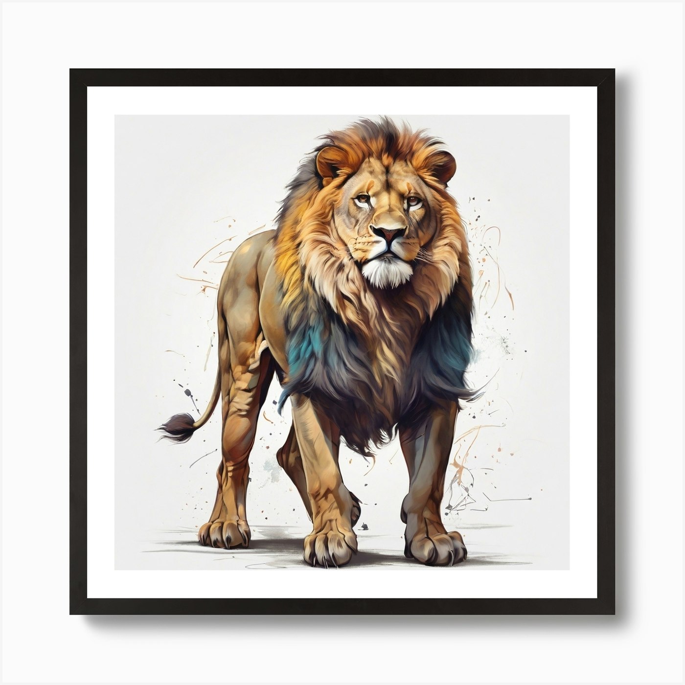 Lion33 Art Print Framed Wall Art Poster Canvas Print Picture