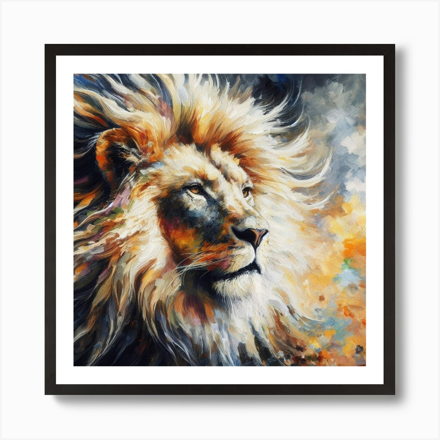 Lion Painting 2 Art Print Framed Wall Art Poster Canvas Print Picture
