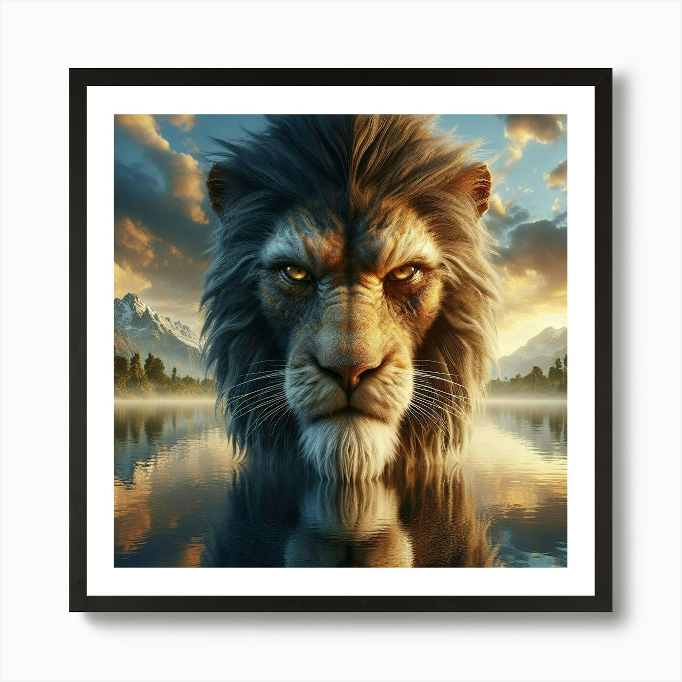 Heart of a Lion Art Print Framed Wall Art Poster Canvas Print Picture