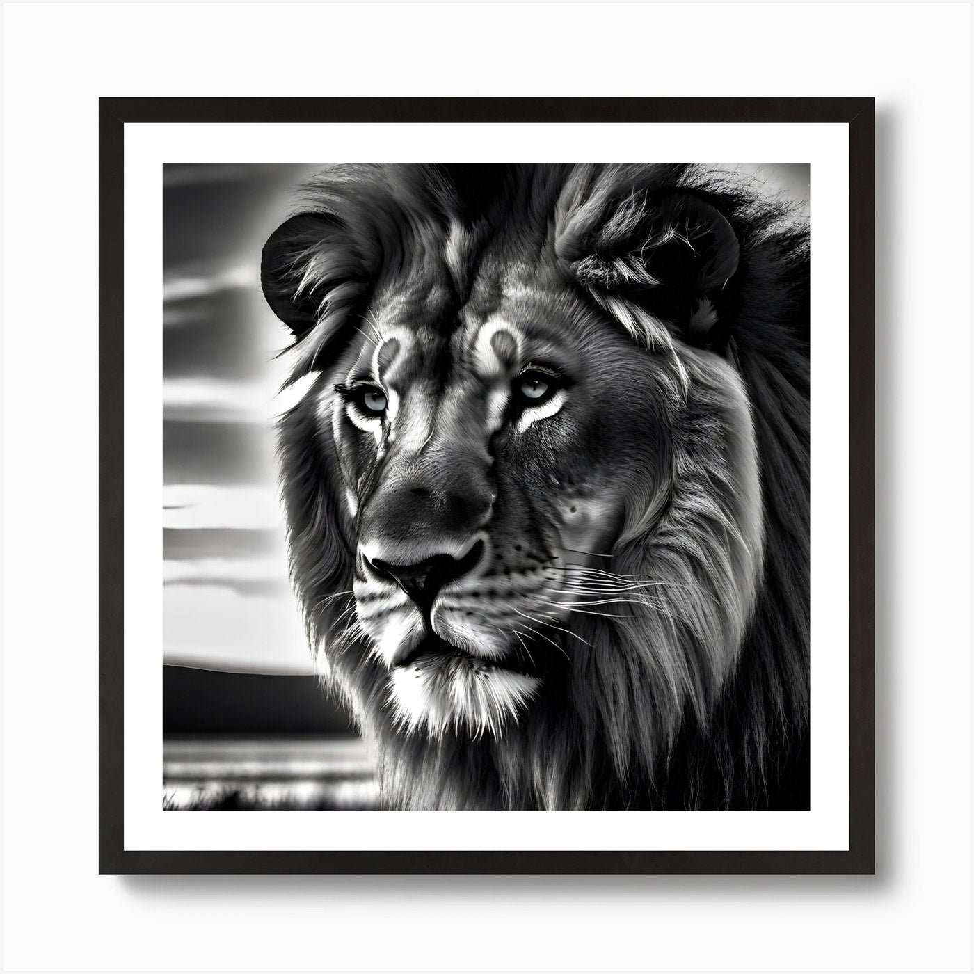 Lion Portrait 2 Art Print Framed Wall Art Poster Canvas Print Picture