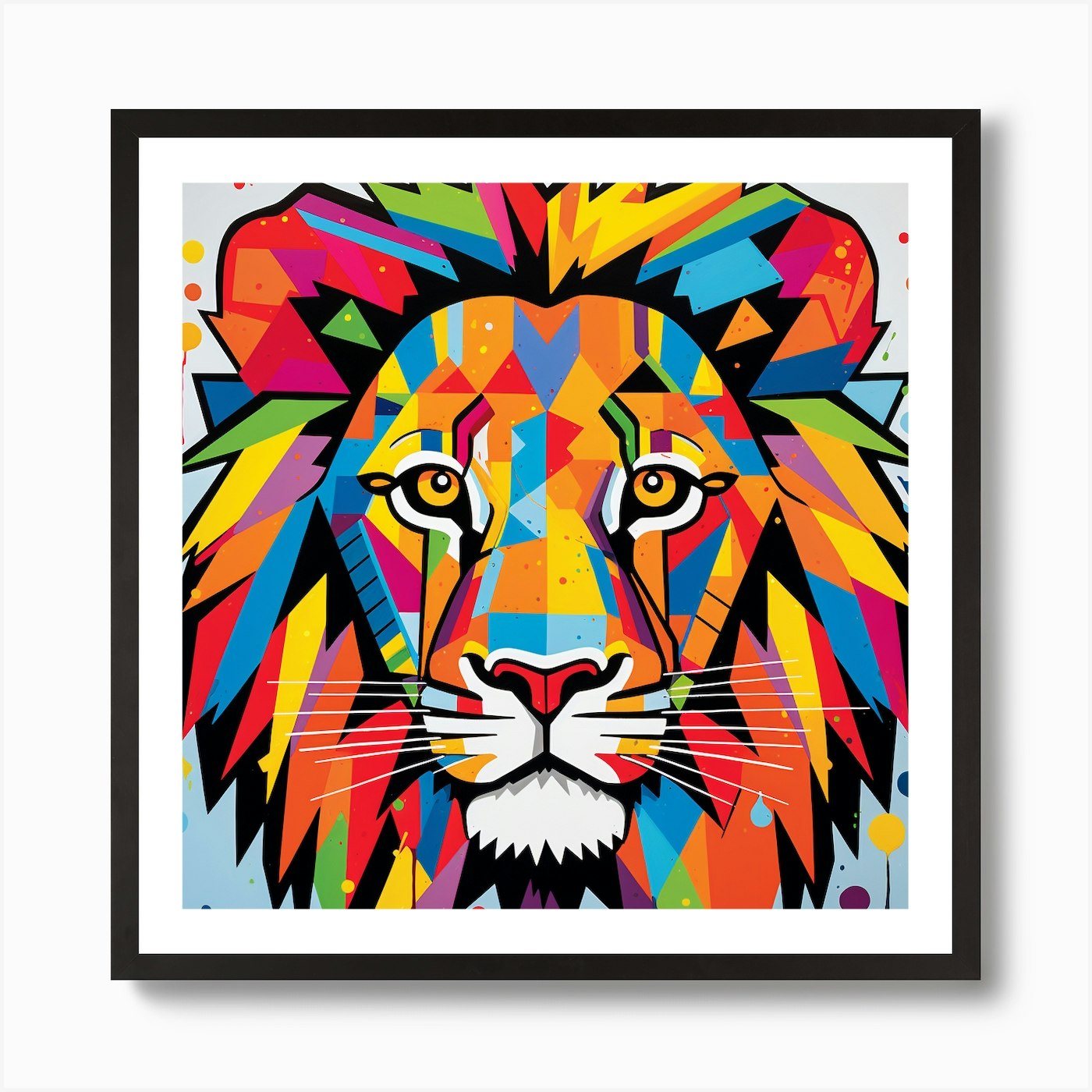 Lion colors Art Print Framed Wall Art Poster Canvas Print Picture