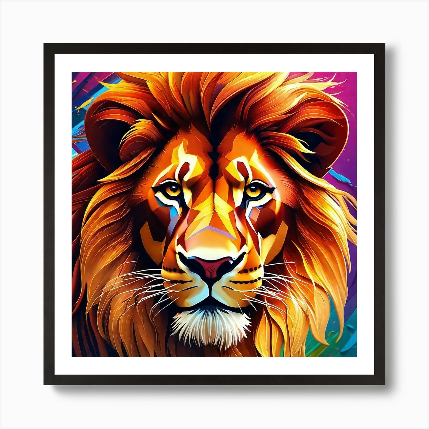 Lion art 10 Art Print Framed Wall Art Poster Canvas Print Picture