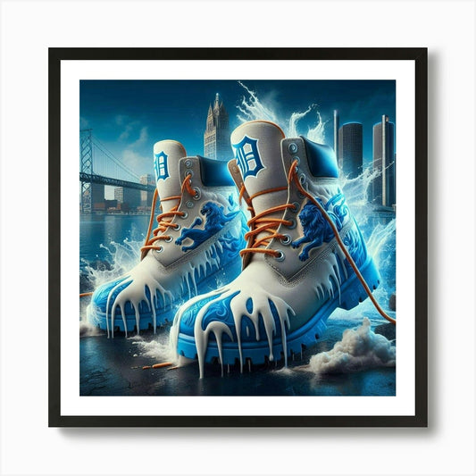 Detroit Lions 1 Art Print Framed Wall Art Poster Canvas Print Picture