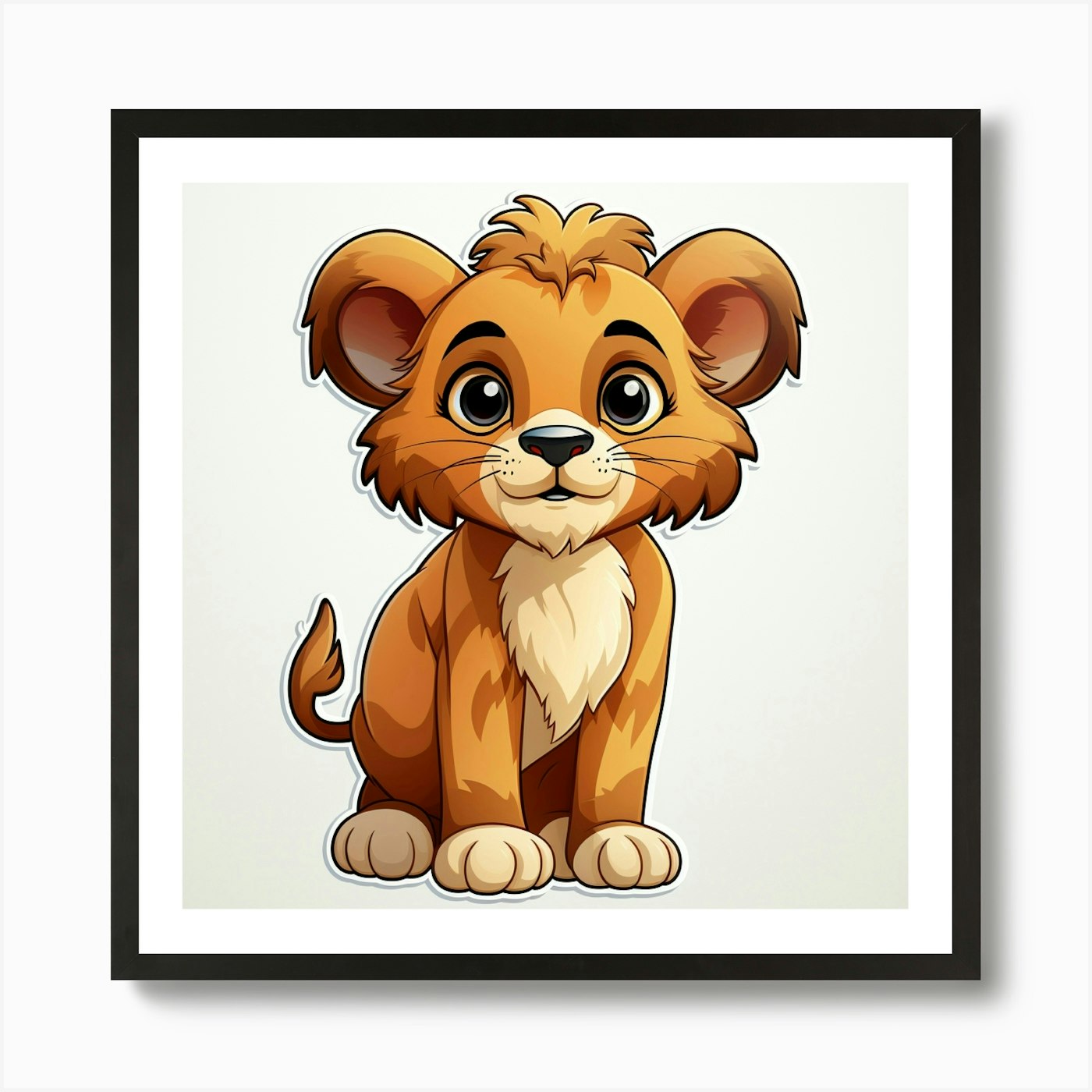 Lion Cub 49 Art Print Framed Wall Art Poster Canvas Print Picture