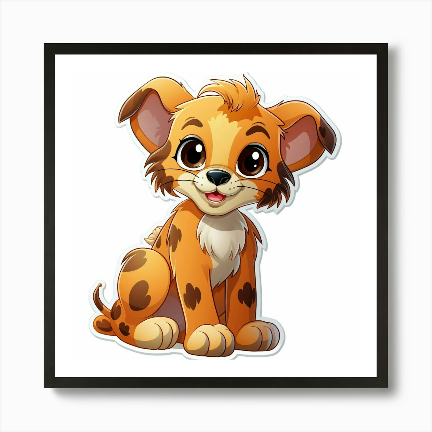 Lion Cub 37 Art Print Framed Wall Art Poster Canvas Print Picture