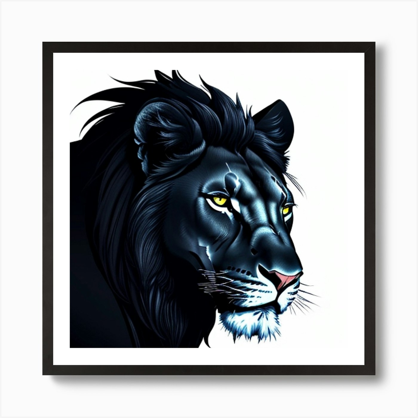 Lion Head 1 Art Print Framed Wall Art Poster Canvas Print Picture