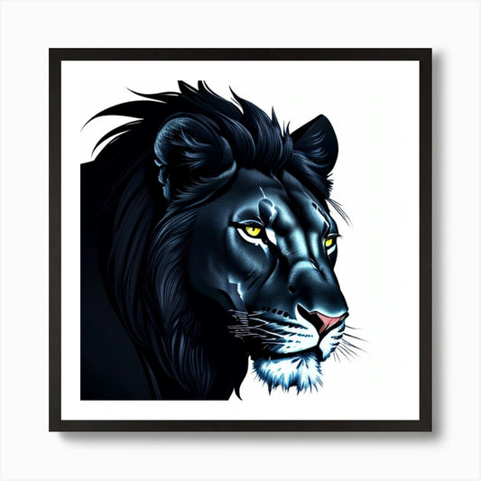 Lion Head 1 Art Print Framed Wall Art Poster Canvas Print Picture