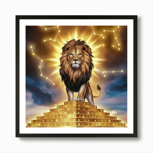 Zodiac Lion 12 Art Print Framed Wall Art Poster Canvas Print Picture