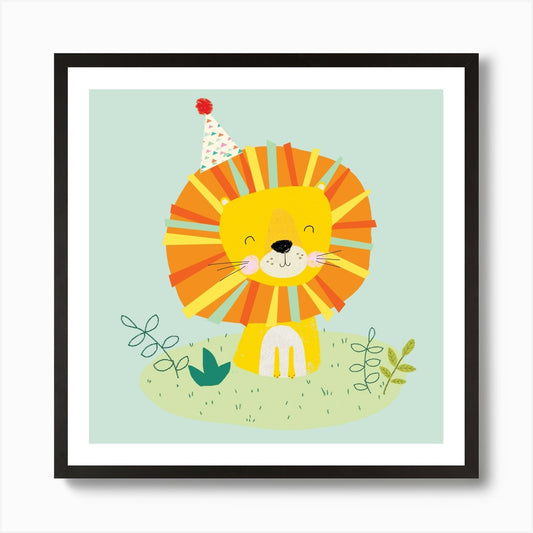 Juvenile Lion Art Print Framed Wall Art Poster Canvas Print Picture