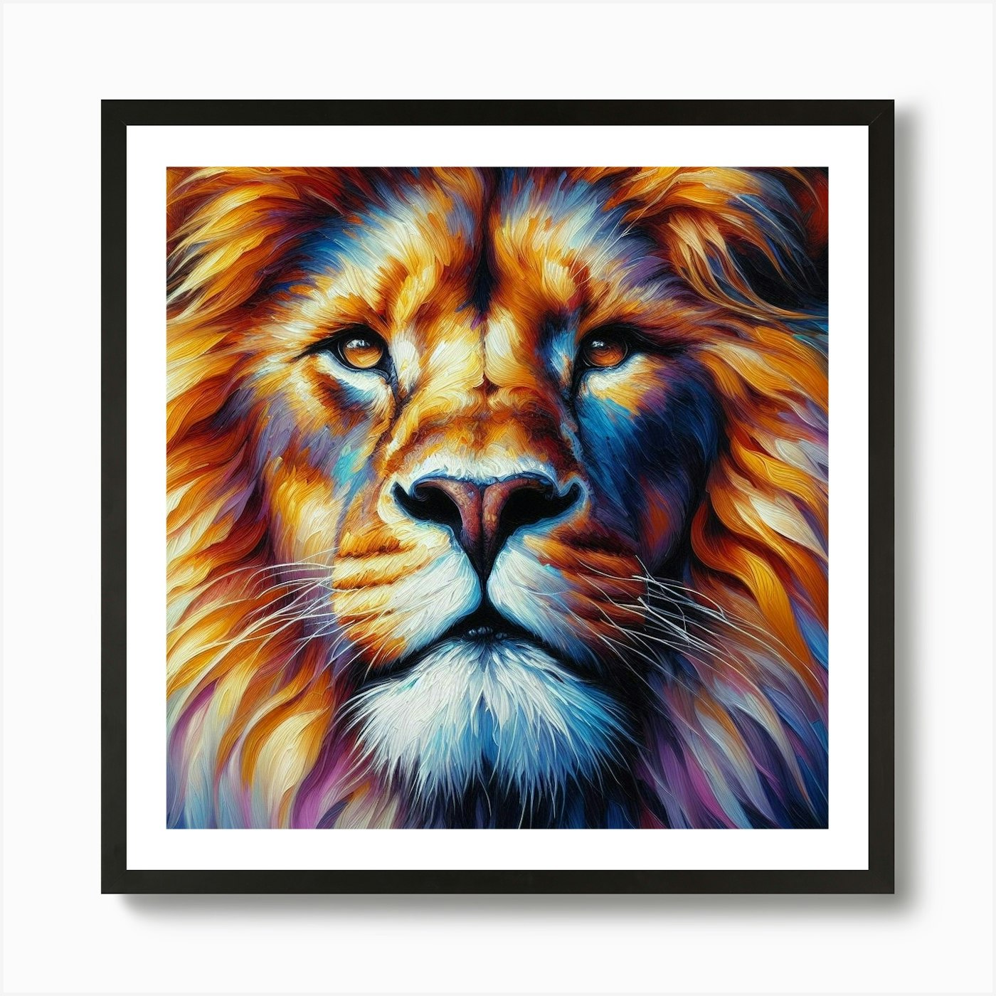 Lion Painting 3 Art Print Framed Wall Art Poster Canvas Print Picture