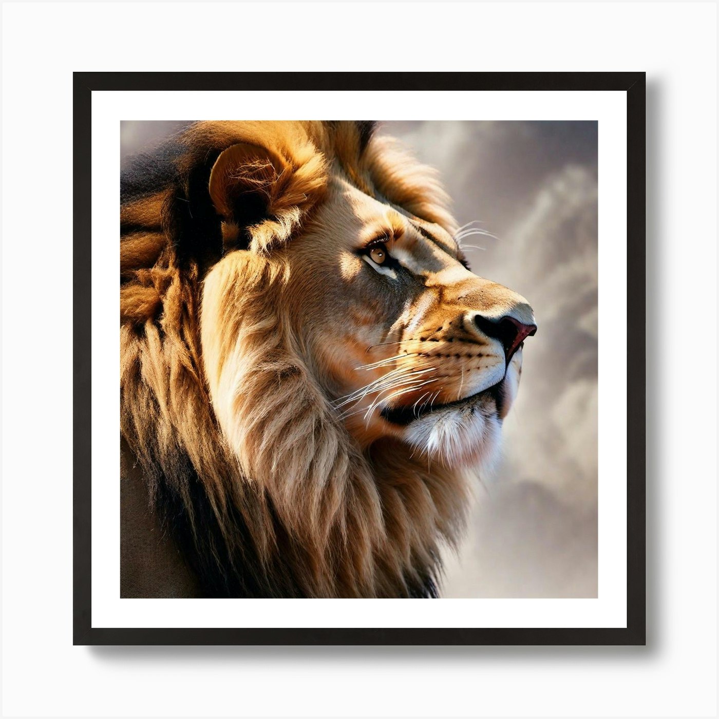 Lion In The Sky 5 Art Print Framed Wall Art Poster Canvas Print Picture