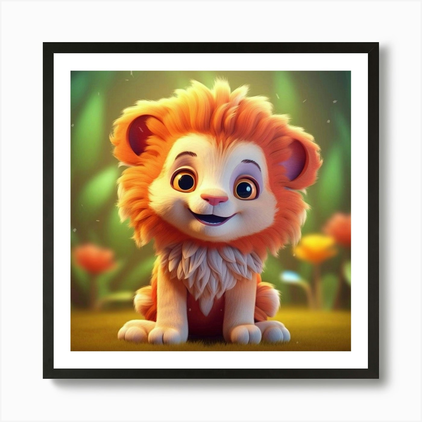 Lion Art Print Framed Wall Art Poster Canvas Print Picture