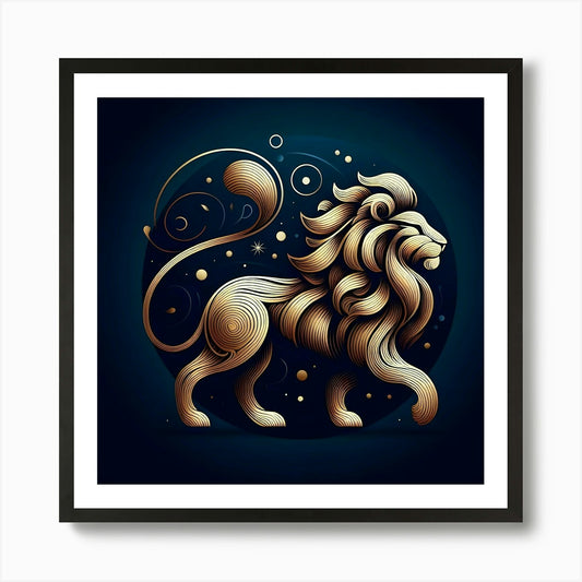 Zodiac Lion 1 Art Print Framed Wall Art Poster Canvas Print Picture