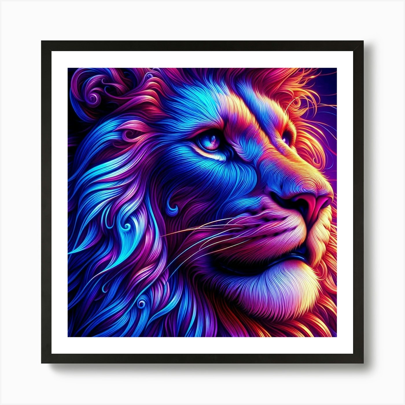 Lion Painting Art Print Framed Wall Art Poster Canvas Print Picture