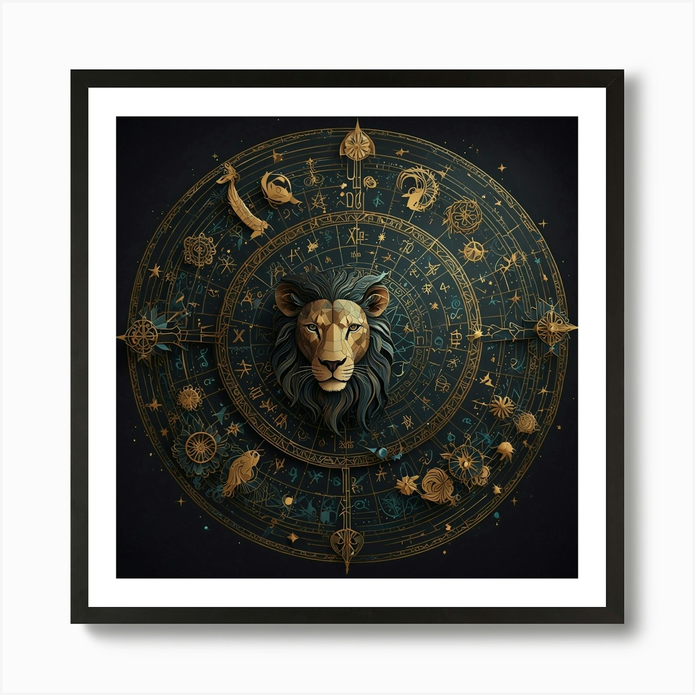 Zodiac Lion 1 Art Print Framed Wall Art Poster Canvas Print Picture