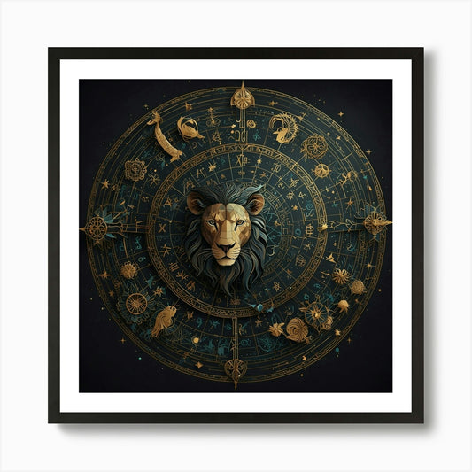 Zodiac Lion 1 Art Print Framed Wall Art Poster Canvas Print Picture