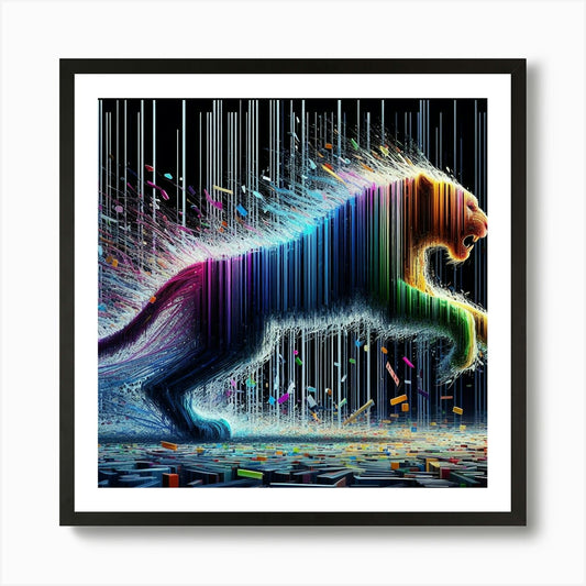 Adobe Lion Art Print Framed Wall Art Poster Canvas Print Picture