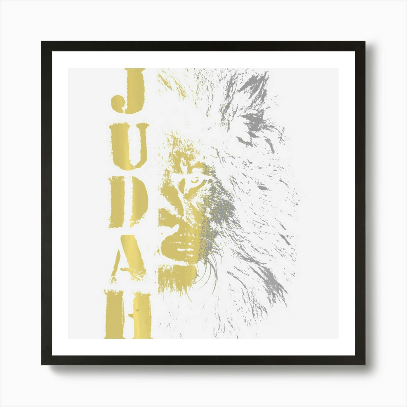 Lion Of Judah Hebrew Israelite Art  Framed Wall Art Poster Canvas Print Picture
