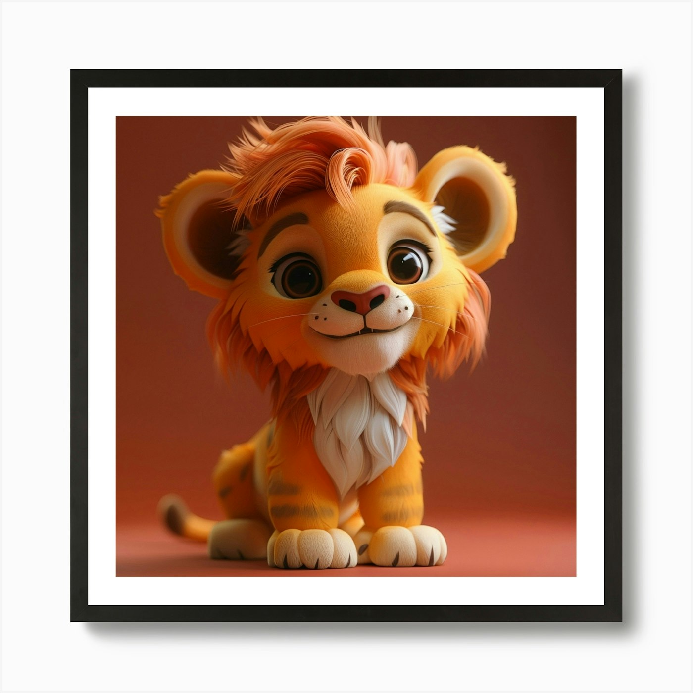 Lion Cub 1 Art Print Framed Wall Art Poster Canvas Print Picture