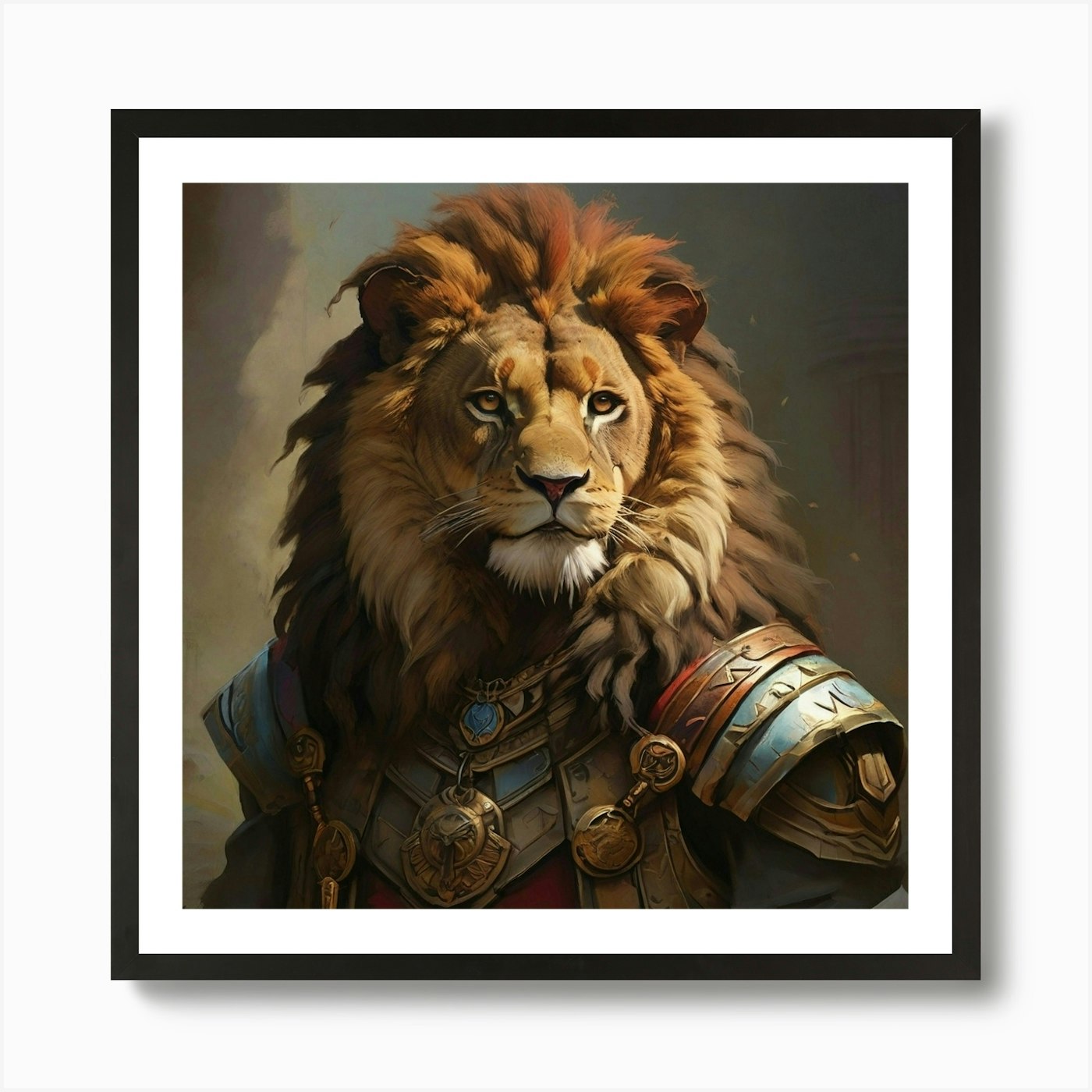 Lion Character Art Print 0 Art Prin Framed Wall Art Poster Canvas Print Picture