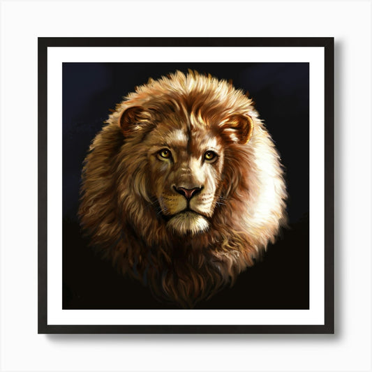 a lion Art Print Framed Wall Art Poster Canvas Print Picture