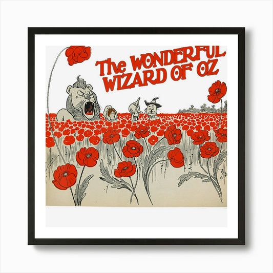 Vintage Wizard Of Oz Tin Man Lion S Framed Wall Art Poster Canvas Print Picture