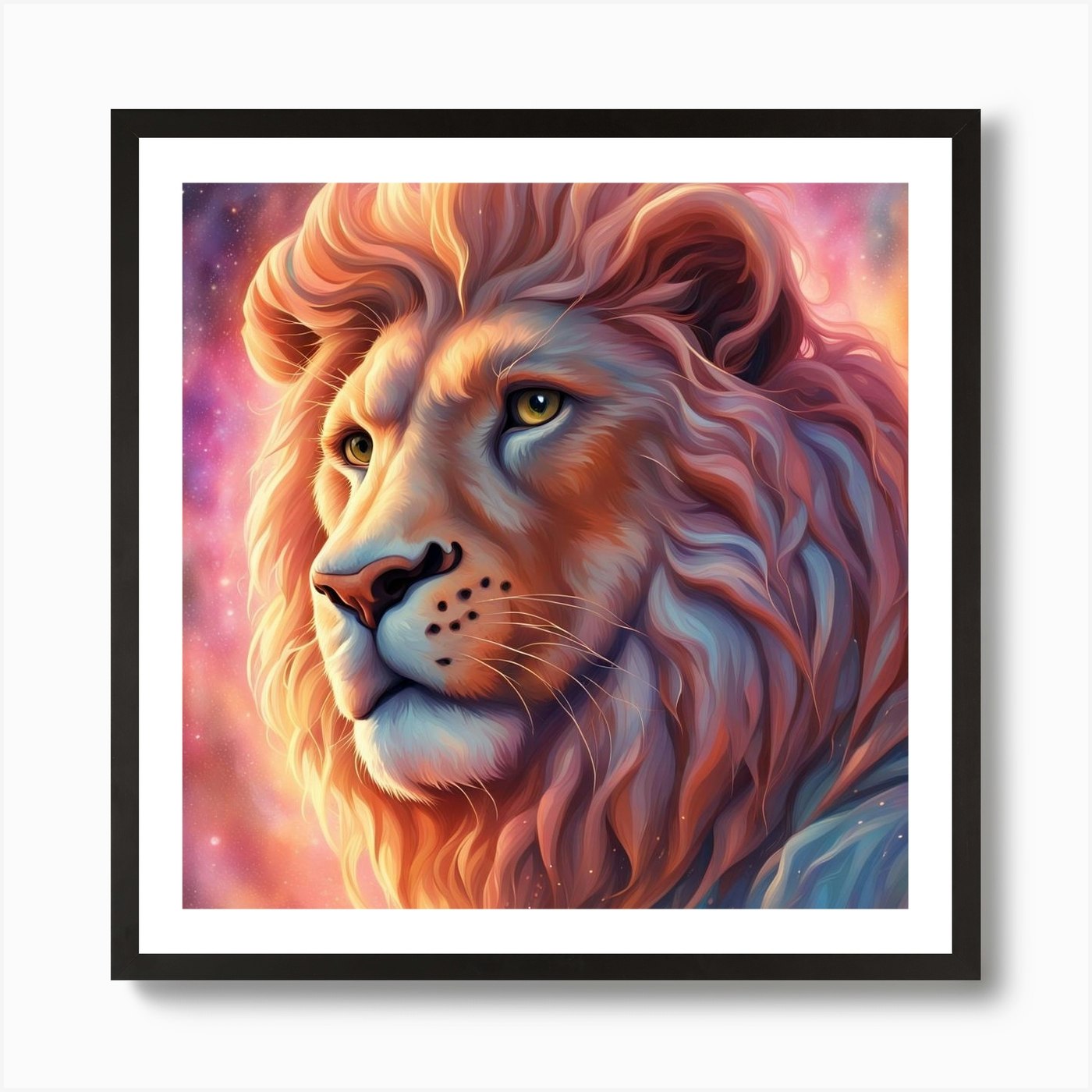 Lion Painting Art Print Framed Wall Art Poster Canvas Print Picture