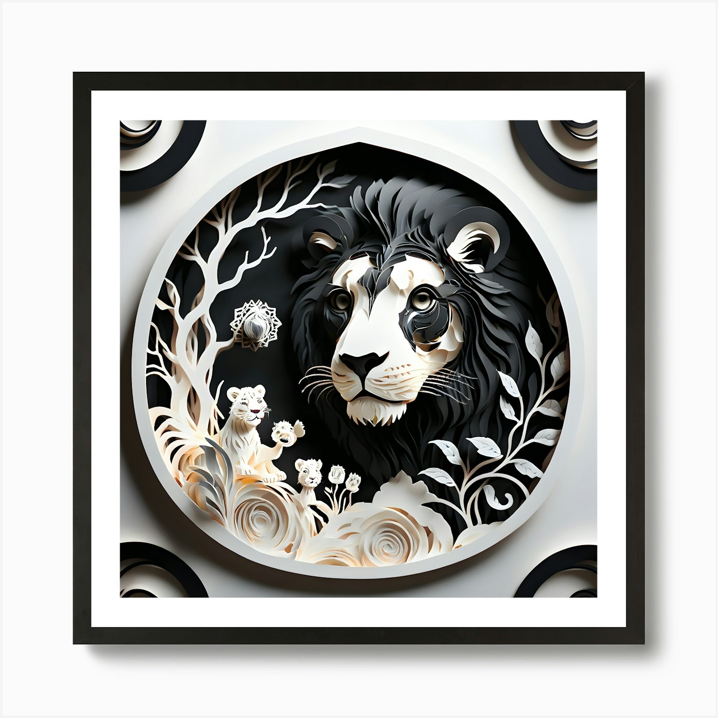 Lion Art 1 Art Print Framed Wall Art Poster Canvas Print Picture