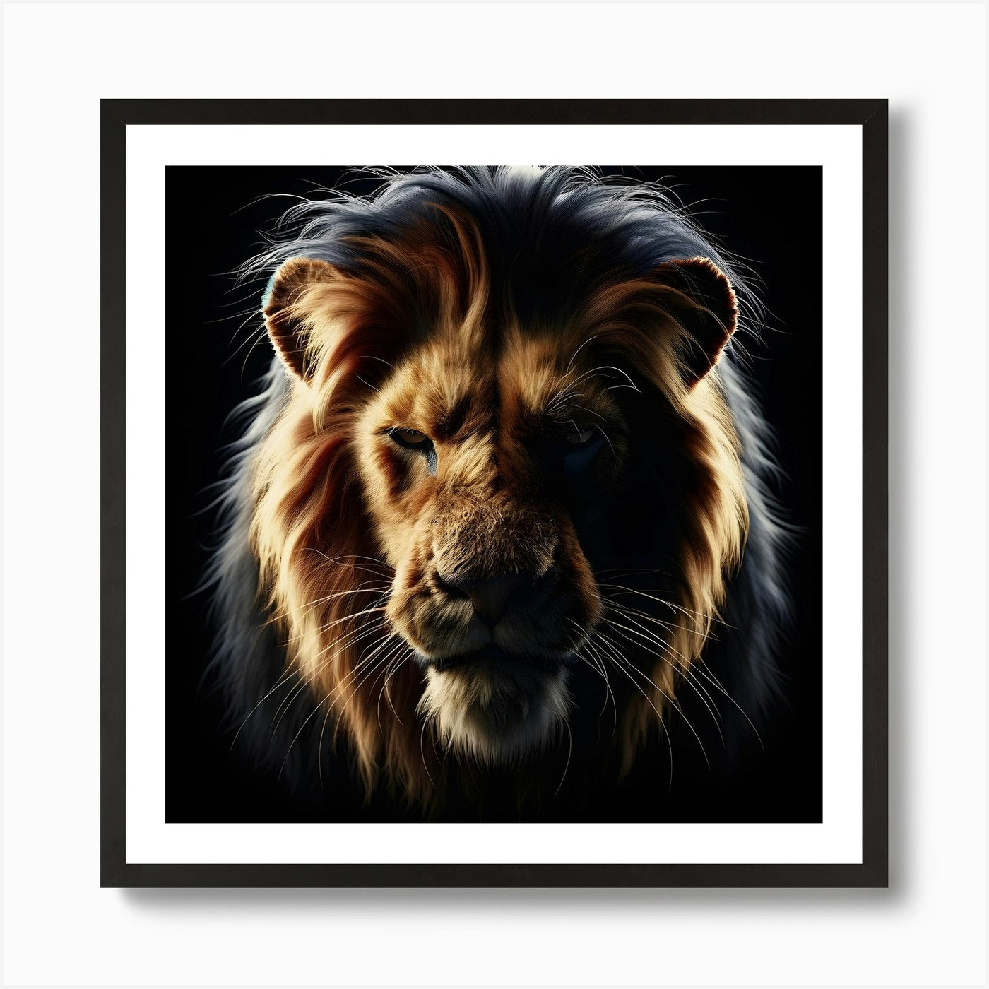 Lion portrait Art Print Framed Wall Art Poster Canvas Print Picture
