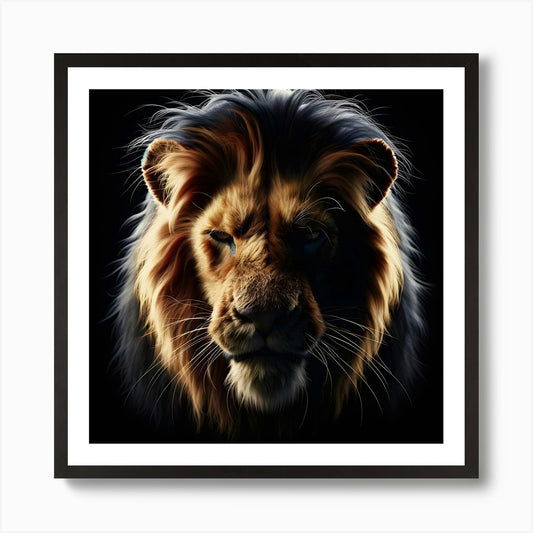 Lion portrait Art Print Framed Wall Art Poster Canvas Print Picture