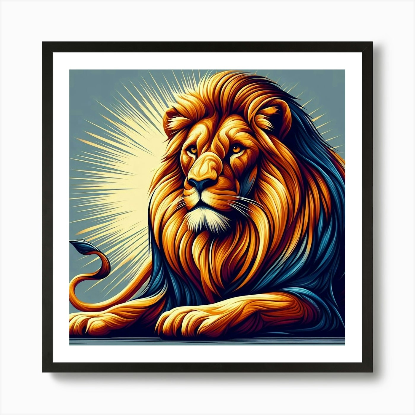 Lion Pop Art Art Print Framed Wall Art Poster Canvas Print Picture