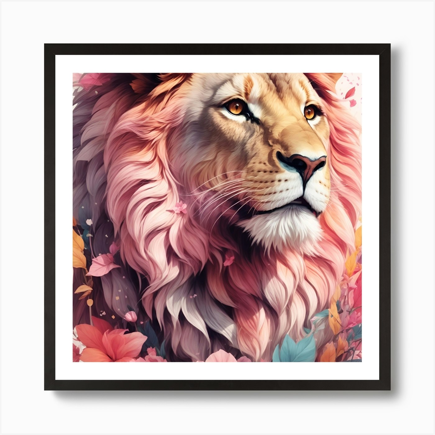 Lion Painting Art Print Framed Wall Art Poster Canvas Print Picture