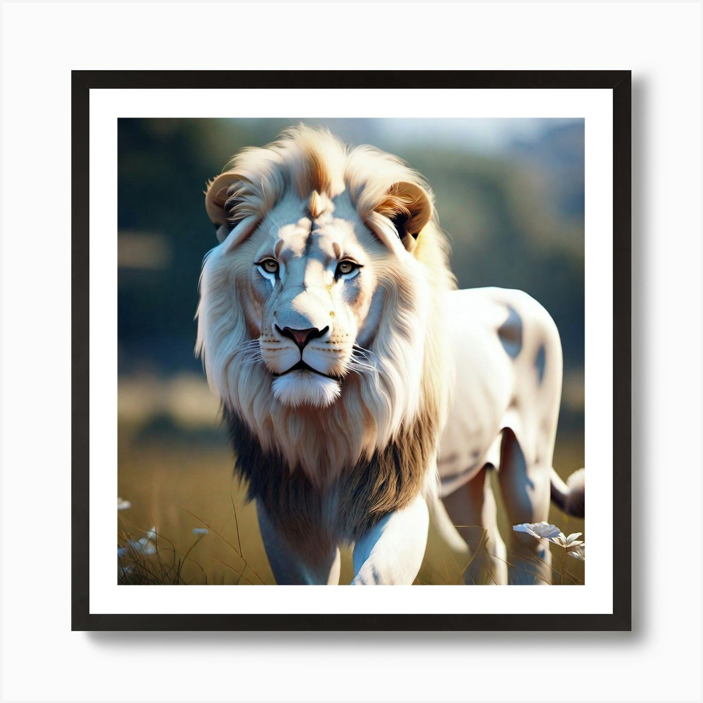 Lion art 29 Art Print Framed Wall Art Poster Canvas Print Picture