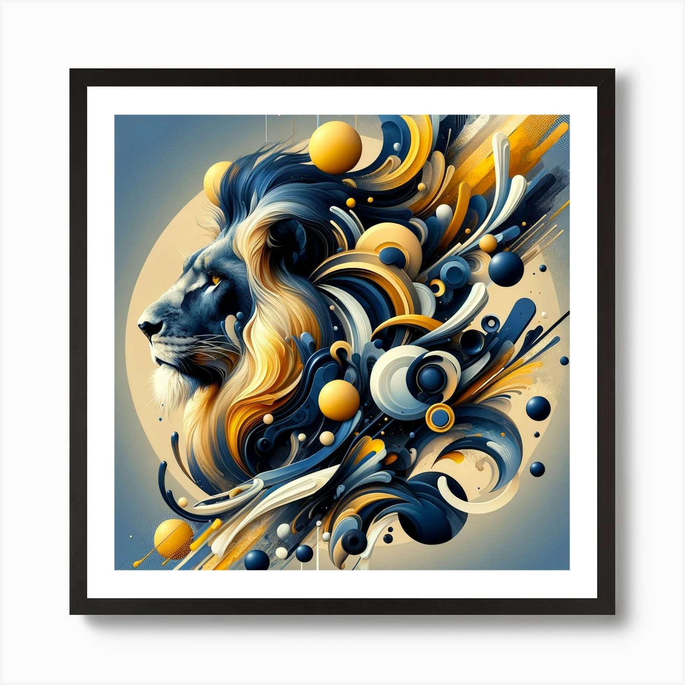 Lion 02 Art Print Framed Wall Art Poster Canvas Print Picture