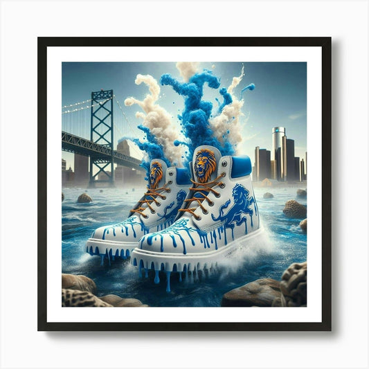 Detroit Lions Art Print Framed Wall Art Poster Canvas Print Picture