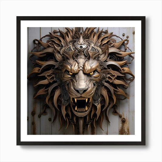 Armadiler Lion Face 1 Art Print Framed Wall Art Poster Canvas Print Picture