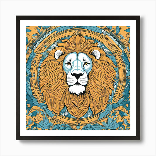 Lion Head 2 Art Print Framed Wall Art Poster Canvas Print Picture